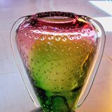 Bubble glass strawberry vase from Murano, 1960
