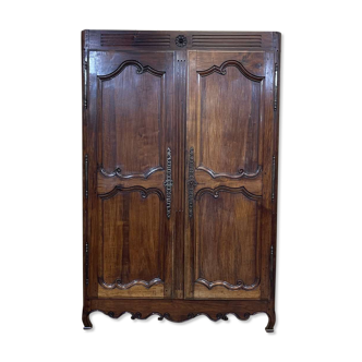 Façade d'armoire Louis XV en noyer XIXème .