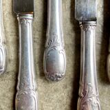 6 silver metal knives