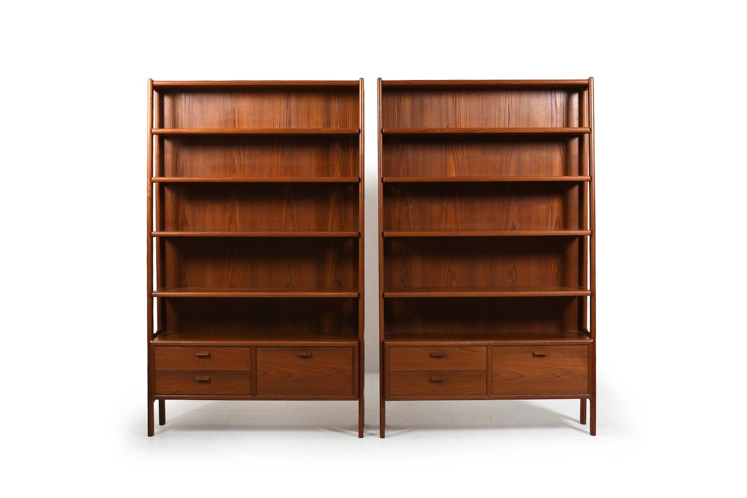 Pair of Conical Bookshelves by Poul M. Volther 1960s