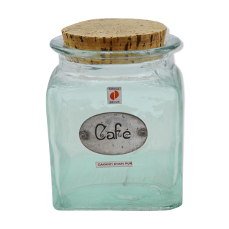 Vintage coffee jar with pure tin