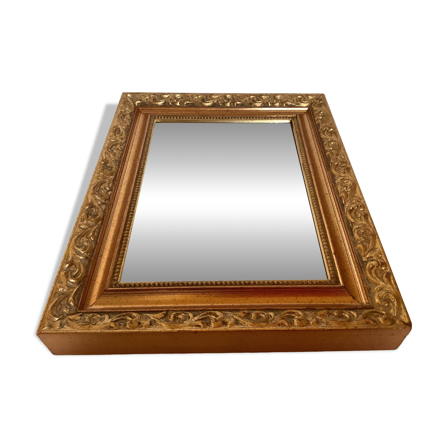 Gilded wooden beaded mirror
