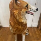 Life-size collie dog sculpture