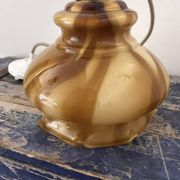 Suspension vintage en opaline marbrée
