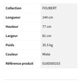 Grand bureau plateau bois brut