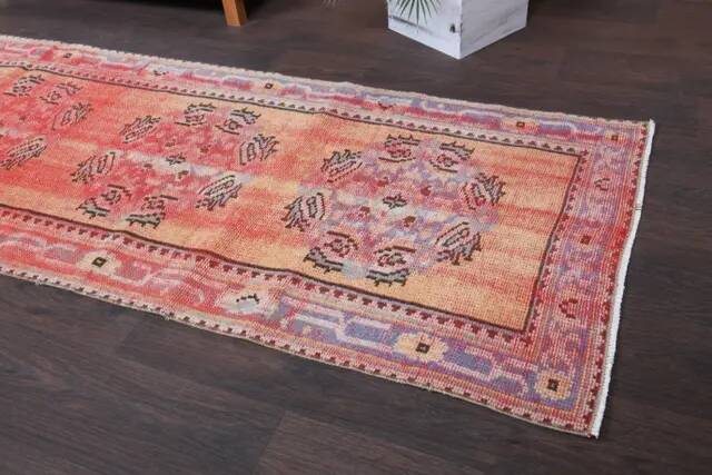 Vintage Turkish Oushak Handmade Wool Runner  80x327