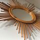 Vintage rattan sun mirror 60 years