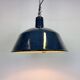 Industrial dark blue enamel pendant lamp from emax, 1960s
