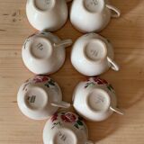 7 ceramic cups Digoin Sarreguemines