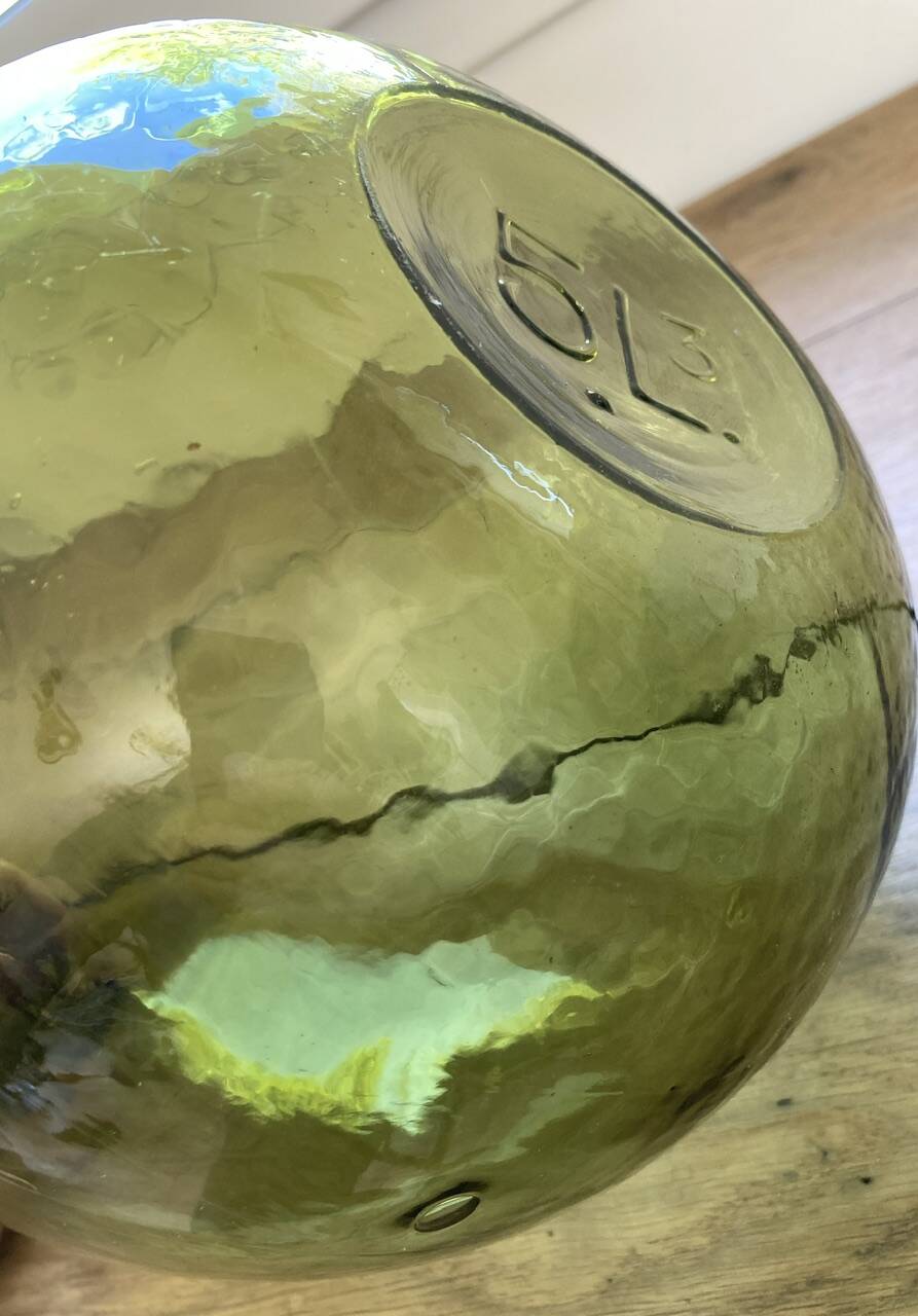 5L demijohn green yellow