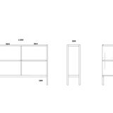 Small bookcase 1200