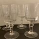 8 old blown glasses, with cut sides, Mirabeau model from Baccarat