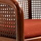 Fauteuil en hêtre et rotin