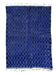 Large Moroccan Berber rug in blue and black 200x300 cm in wool