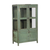 Showcase furniture 4 doors old teck skate of green origin india 98x53x169cm