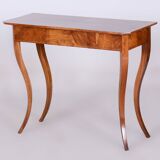 Restored Small Biedermeier Side Table, Walnut, Spruce, Maple, Austria, 1820s