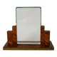 Photo holder in wood and art deco tortoiseshell glass 1930