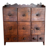Ancien petit meuble de rangement à tiroirs