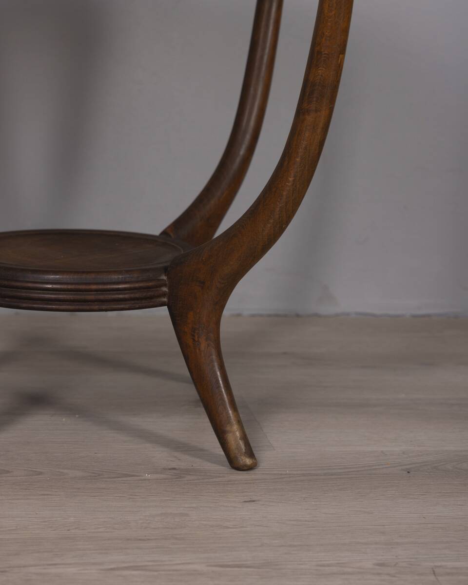 Vintage 1950s wood and glass coffee table, italian design
