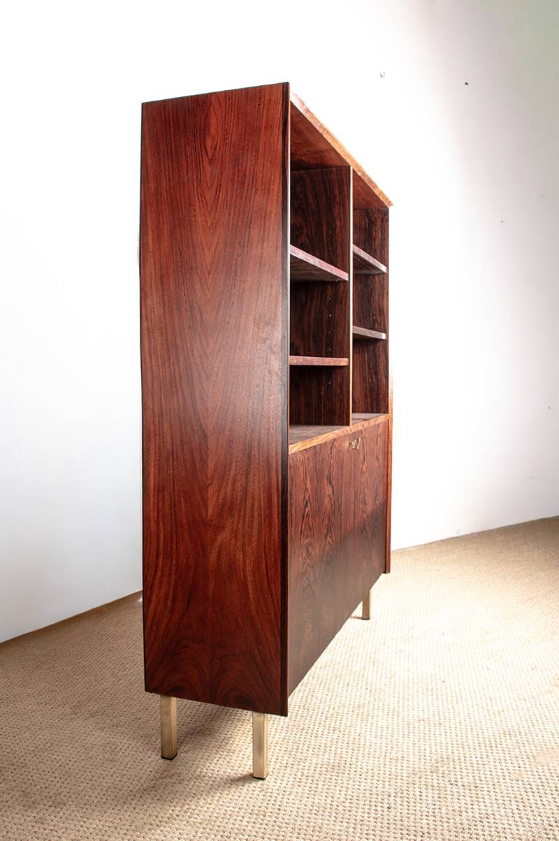 Shelf and bar furniture, Danish, in Rosewood and Brass, Erik Brouer 1960.