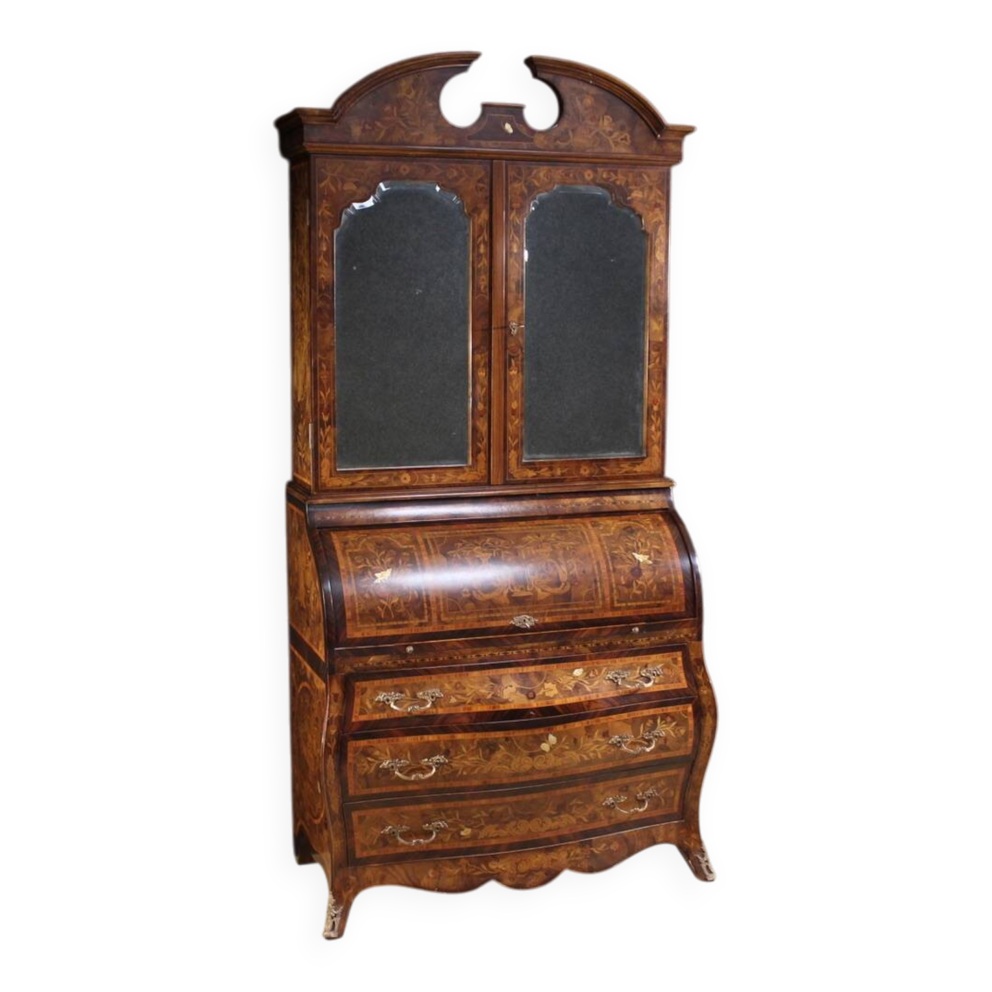 20th century Dutch inlaid trumeau