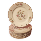 Set of 10 Condé Digoin Sarreguemines dessert plates