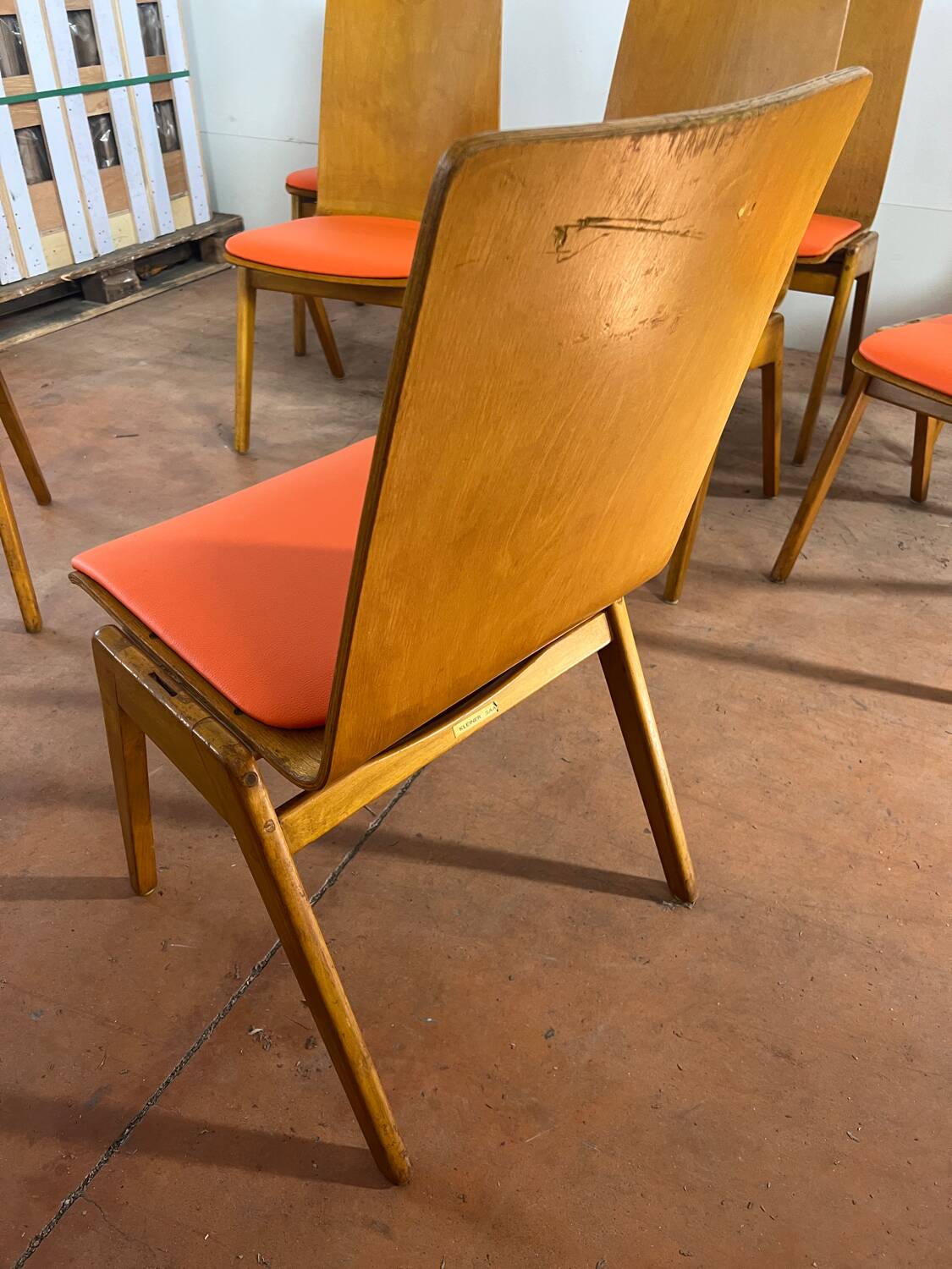 Set of 8 Scandinavian chairs