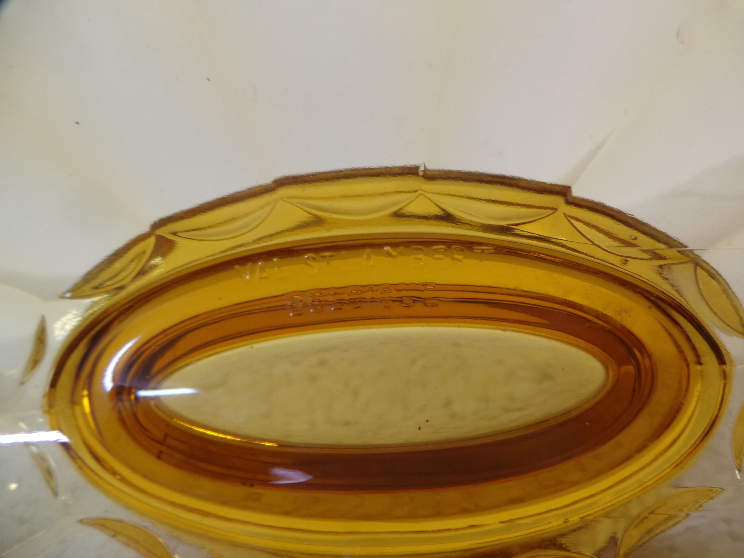 Val St Lambert Belgium art deco fruit cup