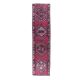 1970s Turkish Hand-Knotted Pink Runner Rug 83x347
