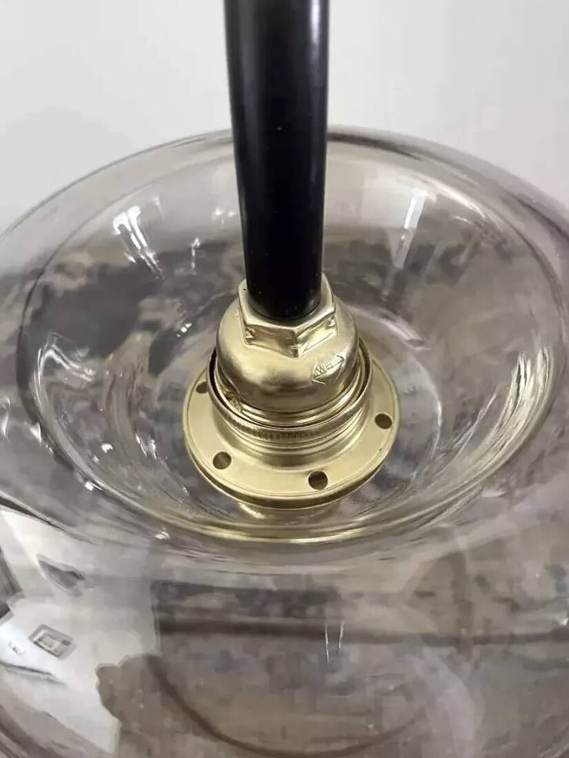 Paire d’appliques vintage en verre fumé