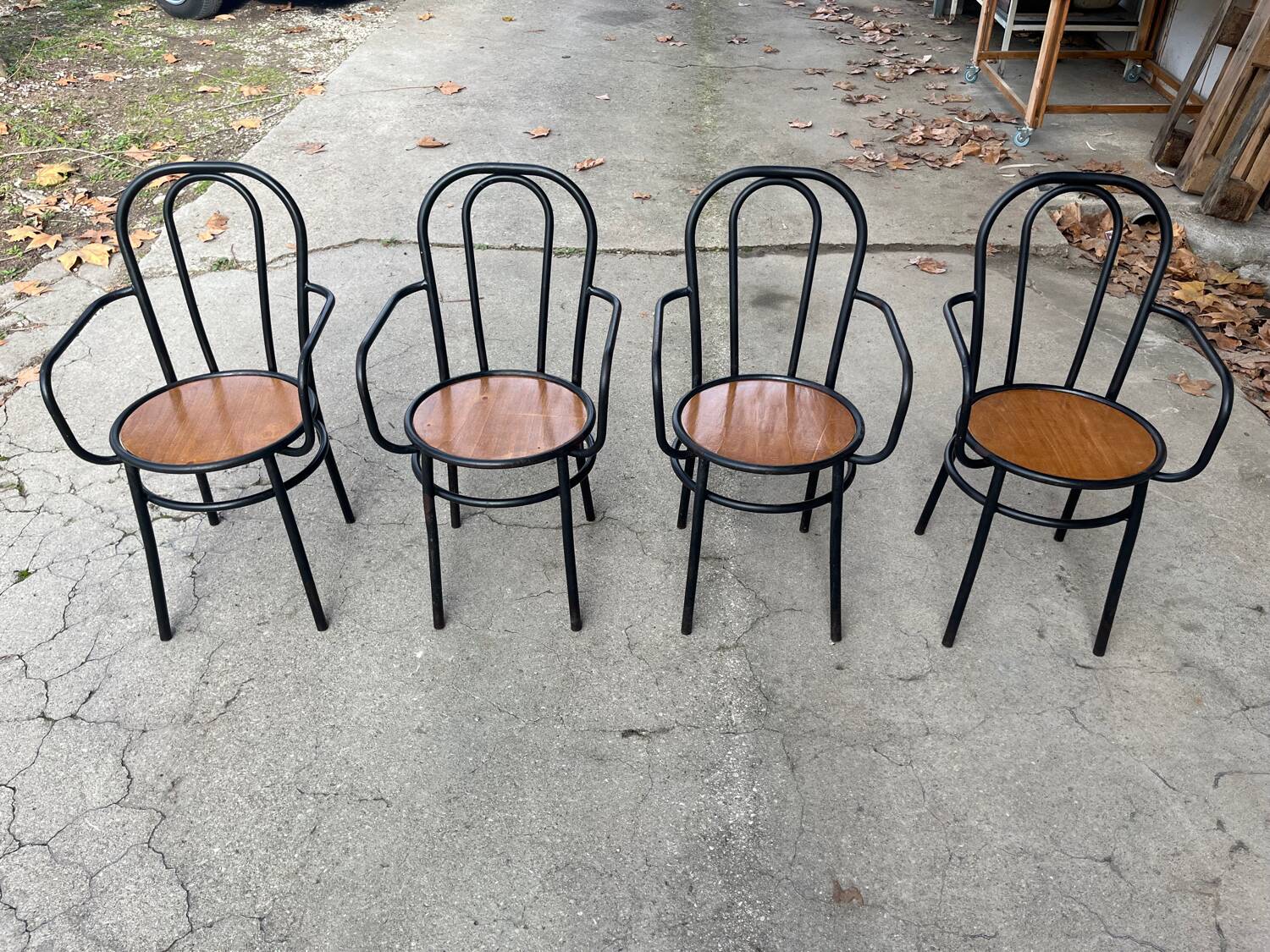 4 fauteuils jardin années 50 - Suède