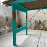 Vintage guinguette table 230 cm green