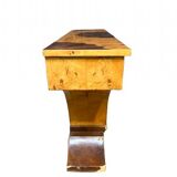 Console in elm wood and marquetry
