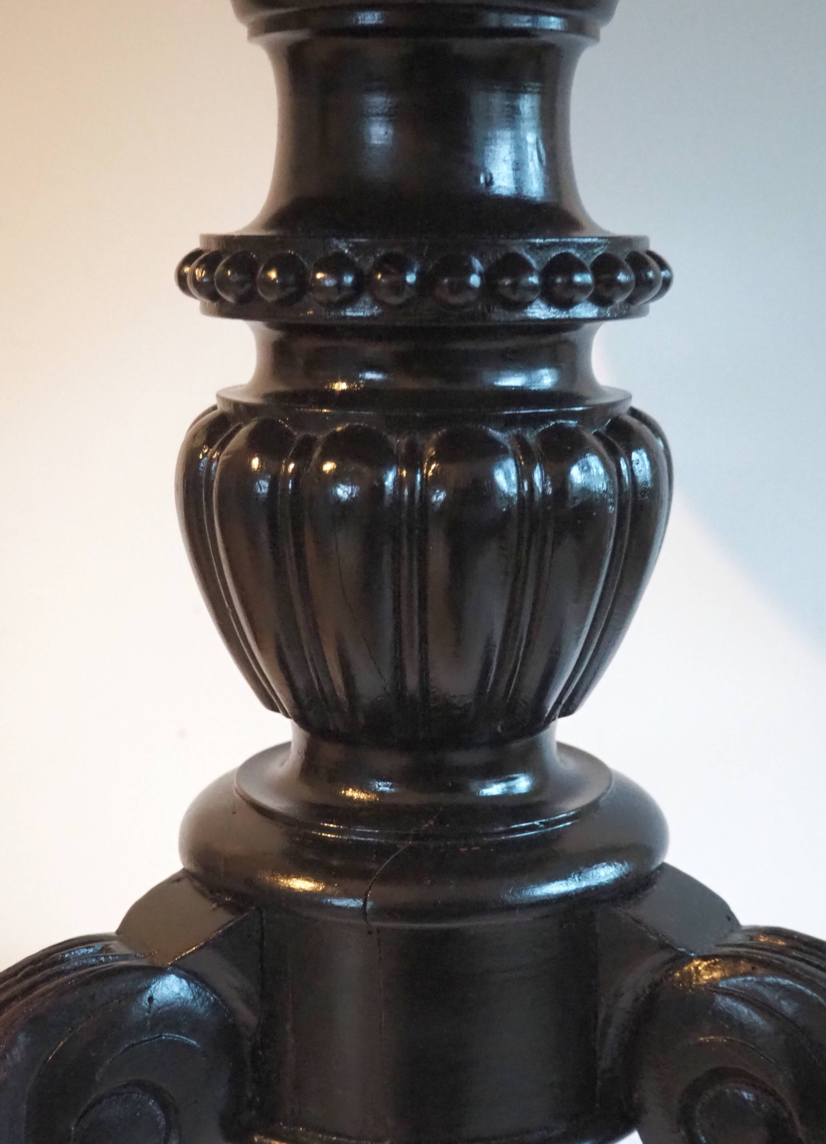 Napoleon III piano stool - tripod, doe feet