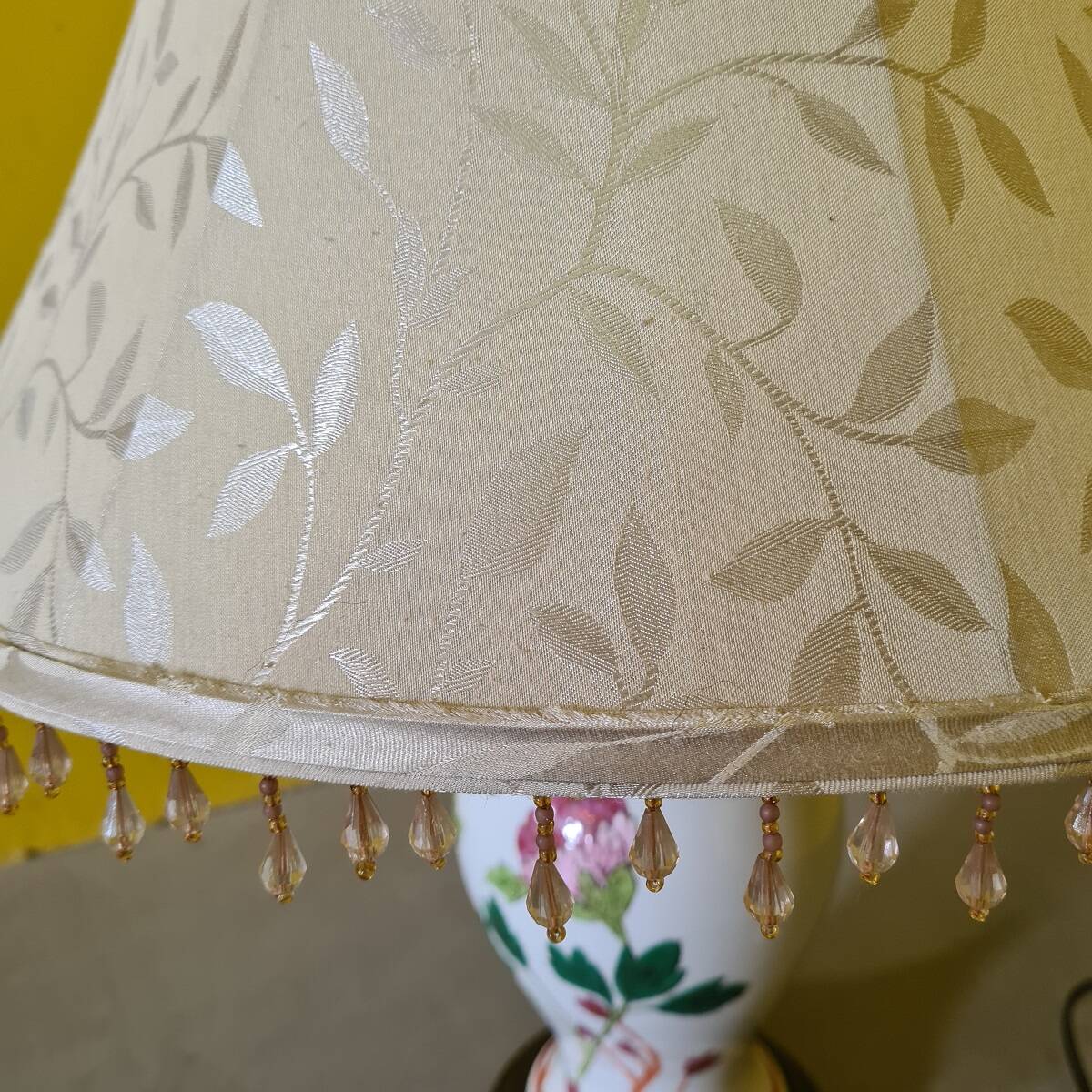 French Porcelain Table Lamp D'art De Rodez, from the 1980s