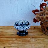 Vintage flamed stoneware flower pick