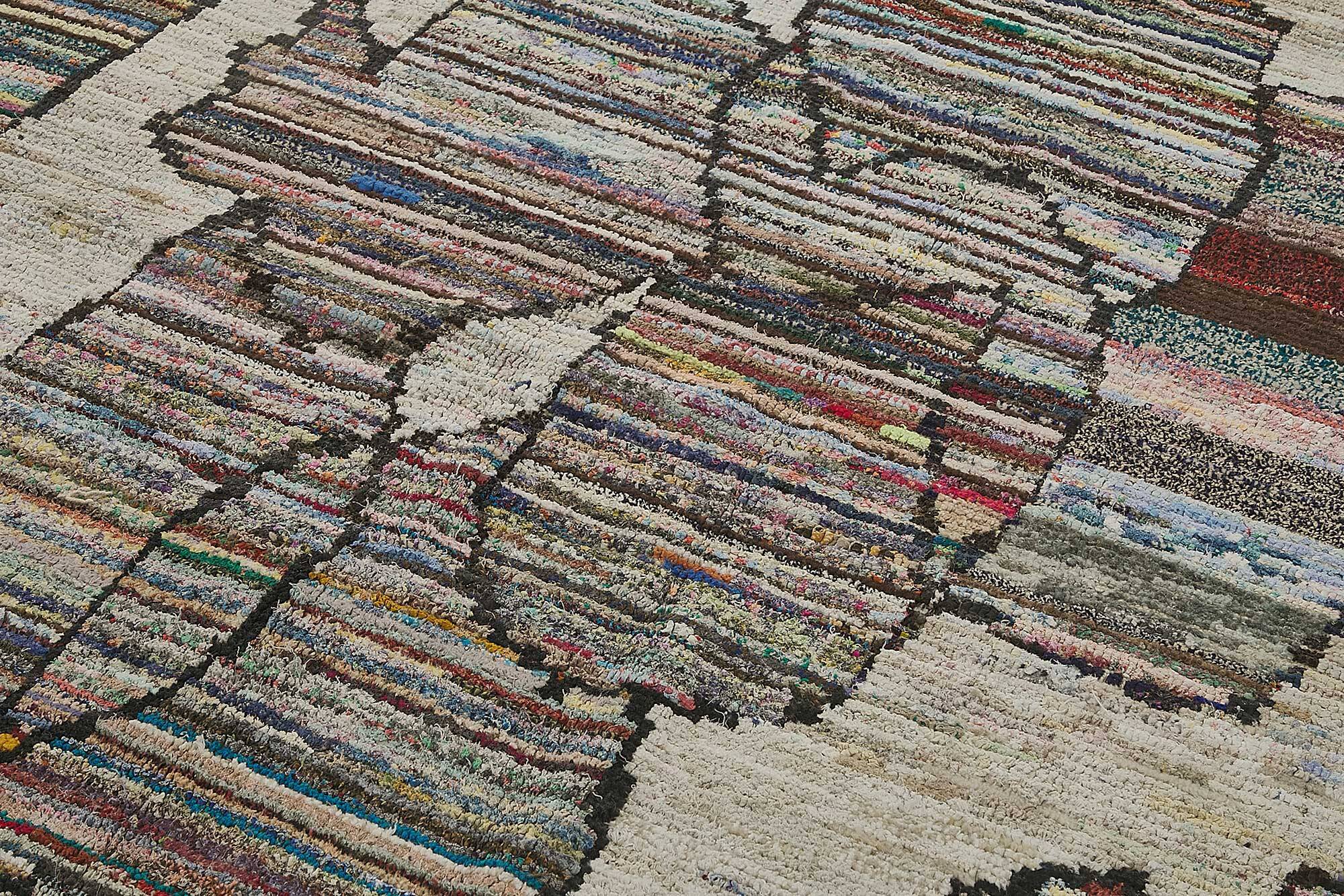Handwoven Turkish Recycled Boho Rug 226 cm x 330 cm