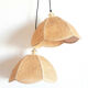 Pair of suspensions in woven straw 1970s