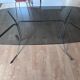 Glass and chrome table