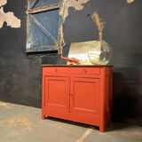 Red solid wood sideboard