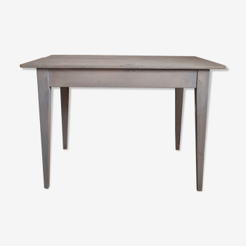 Grey wood farmhouse table