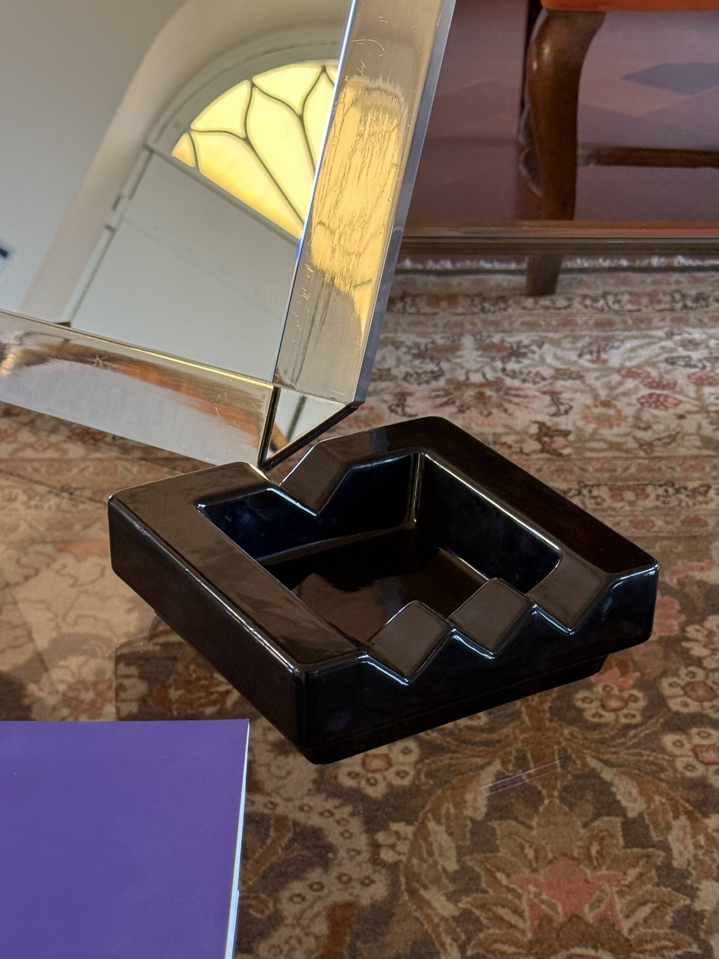 Postmodern ceramic ashtray, in the manner of Ettore Sottsass, il Mambruco,