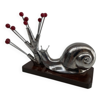 Snail aperitif spike holders art deco