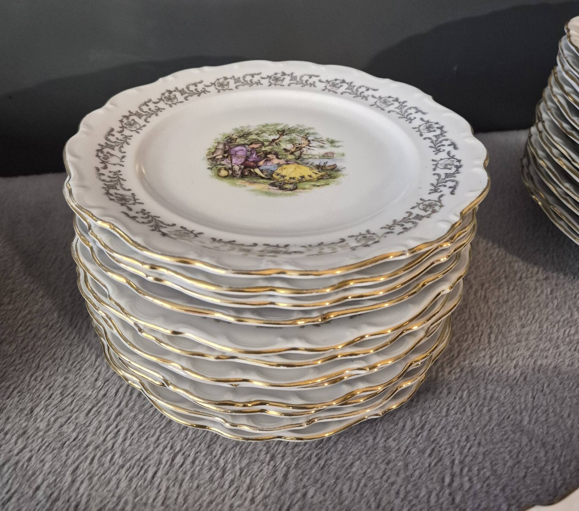 Service de vaisselle Fragonard porcelaine de Bavière Années 50/60