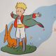 Antoine de Saint-Exupéry : Le Petit Prince et son ami le renard, lithographie