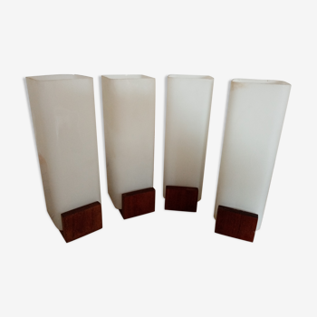 Set de 4 appliques murales vintage