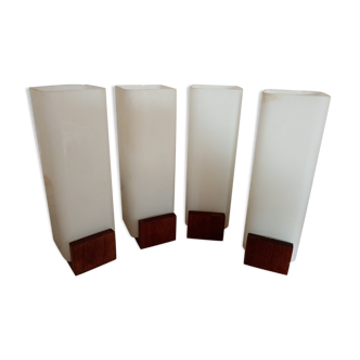 Set de 4 appliques murales vintage