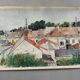 Signed watercolor, dated 1955 / Taverny