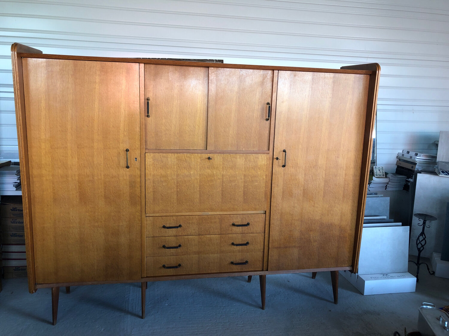 Vintage wardrobe from the 50s, produced by SAM furniture “half-century”