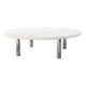 Table basse chromée et bois 1970
